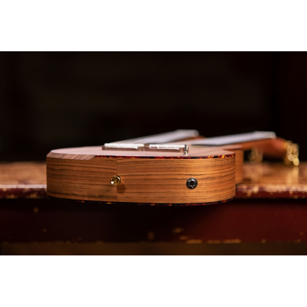 Ortega HYDRA Custom Built Series Double-Neck Tenor Ukulele - Ovangkol Natural + Bag