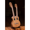Ortega HYDRA Custom Built Series Double-Neck Tenor Ukulele - Ovangkol Natural + Bag