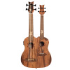 Ortega HYDRA-BSTE Custom Built Series Double-Neck UkeBass / Tenor Ukulele - Paldao Natural + Bag