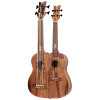 Ortega HYDRA-BSTE Custom Built Series Double-Neck UkeBass / Tenor Ukulele - Paldao Natural + Bag