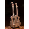 Ortega HYDRA-BSTE Custom Built Series Double-Neck UkeBass / Tenor Ukulele - Paldao Natural + Bag