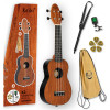 KEIKI K2 Series Soprano Ukulele Set - Agathis / Mahogany Natural