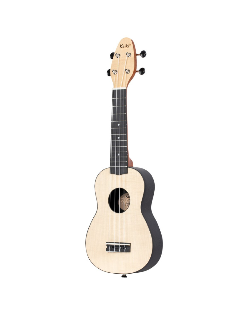 KEIKI K2 Series Soprano Ukulele Lefty Set - Maple Natural / ABS