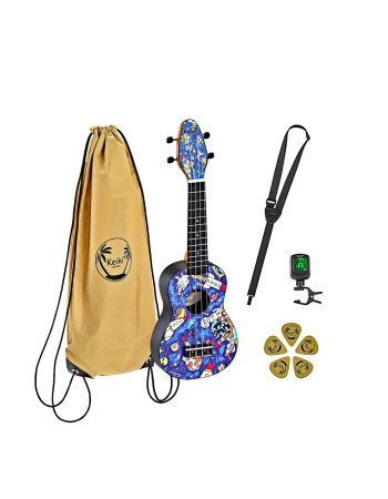 KEIKI K2 Series Soprano Ukulele Set - Agathis / ABS Spaceman