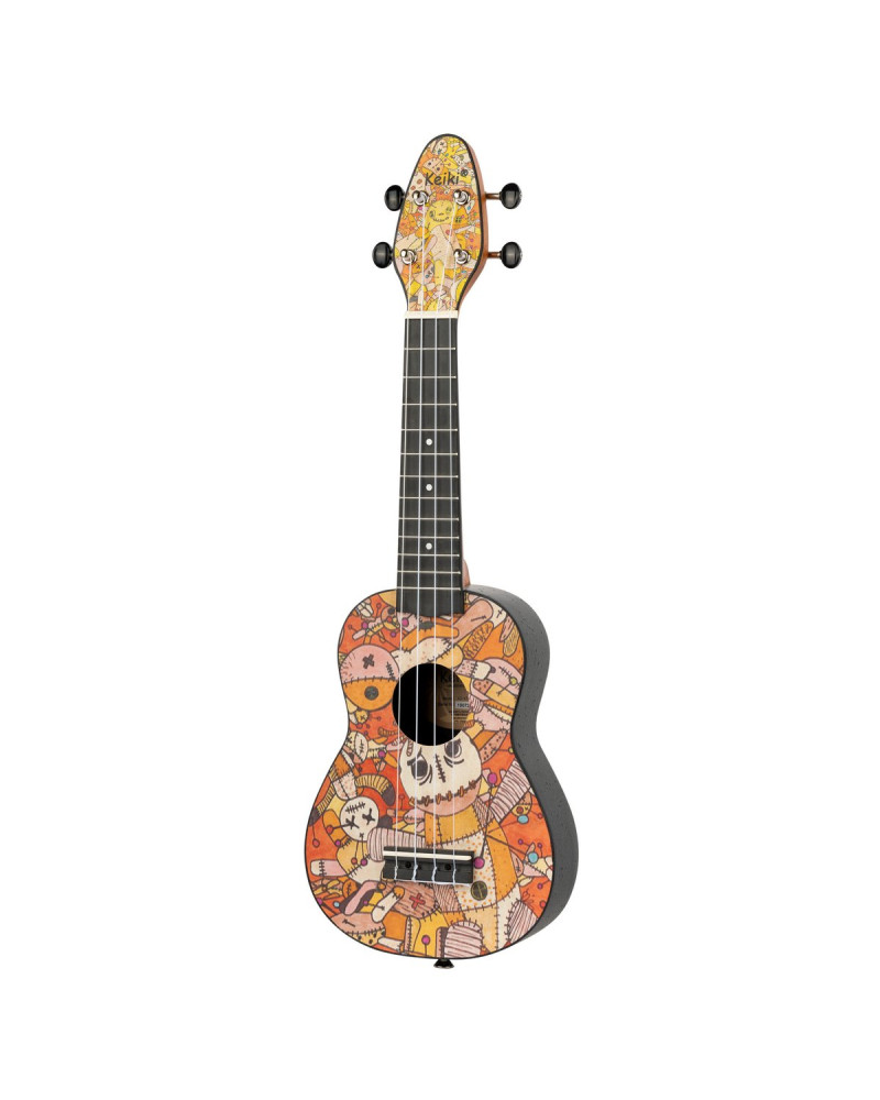 KEIKI K2 Series Soprano Ukulele Set - Agathis / ABS Voodoo Puppet