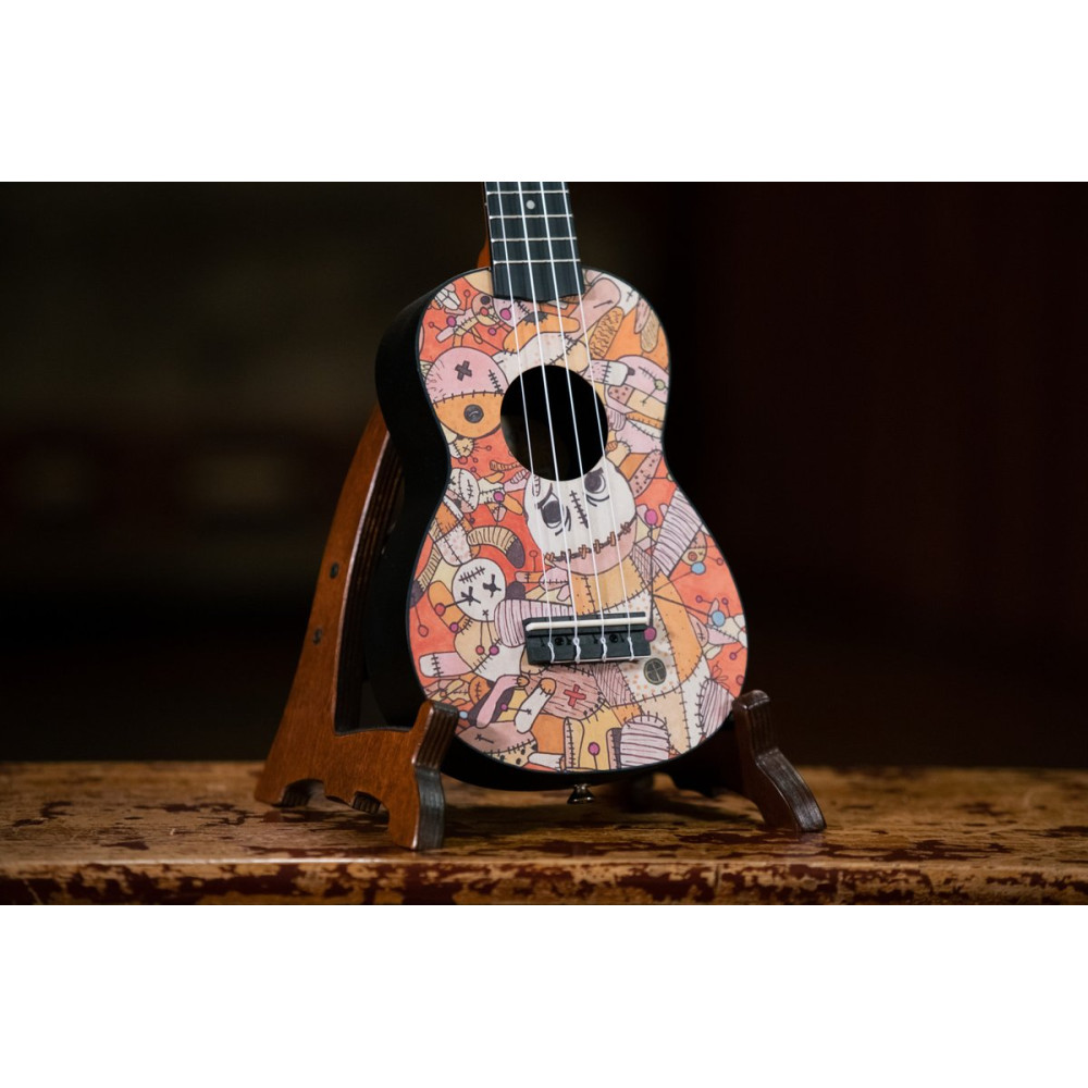 KEIKI K2 Series Soprano Ukulele Set - Agathis / ABS Voodoo Puppet