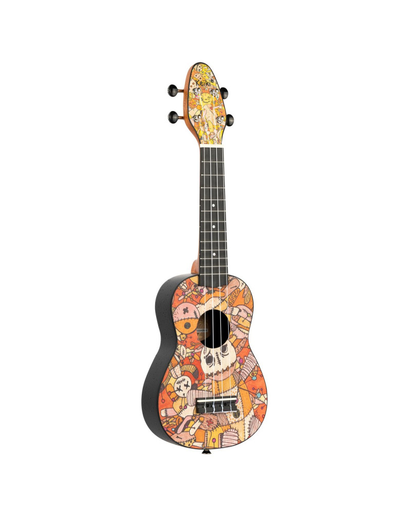 KEIKI K2 Series Soprano Ukulele Set - Agathis / ABS Voodoo Puppet