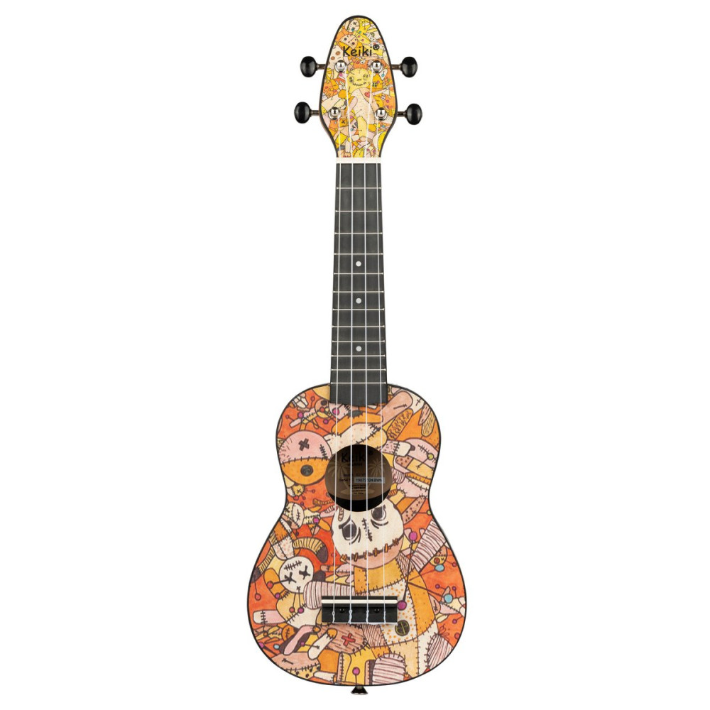 KEIKI K2 Series Soprano Ukulele Set - Agathis / ABS Voodoo Puppet
