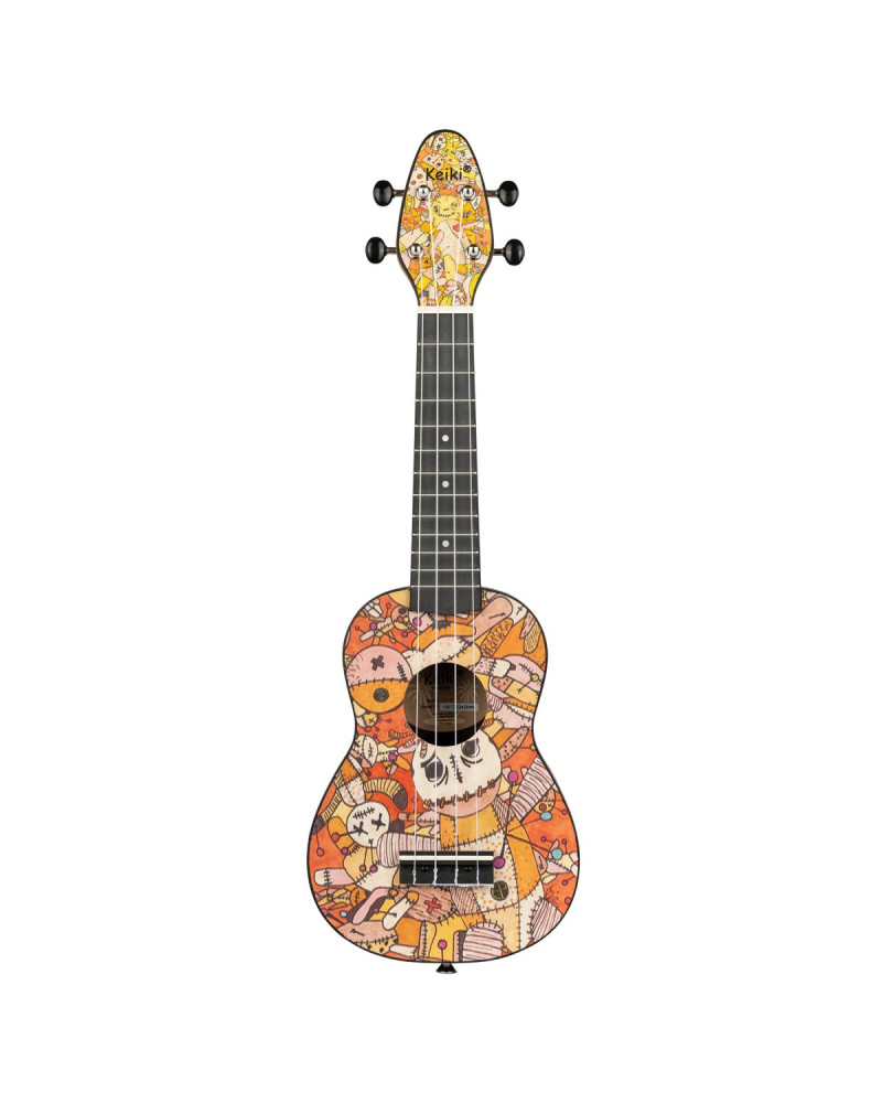KEIKI K2 Series Soprano Ukulele Set - Agathis / ABS Voodoo Puppet