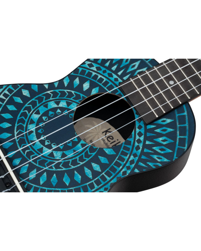 KEIKI K2 Series Superscale Soprano Ukulele Set - Agathis / Blue Kaleidoscope