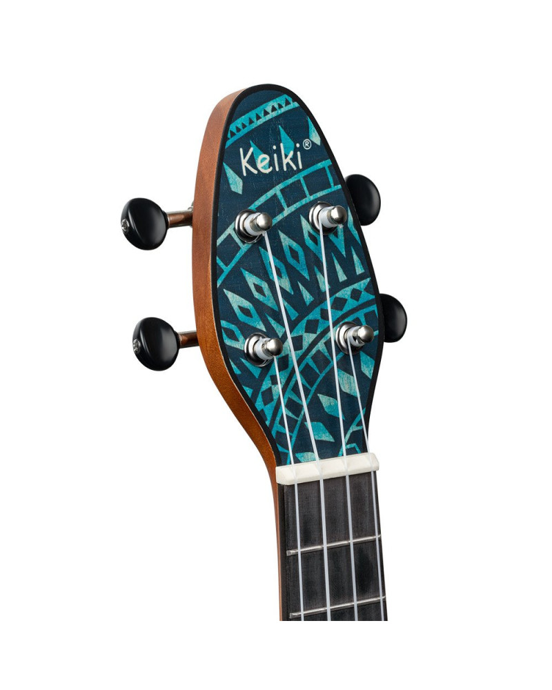 KEIKI K2 Series Superscale Soprano Ukulele Set - Agathis / Blue Kaleidoscope