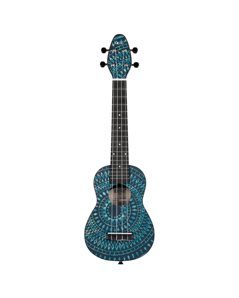 KEIKI K2 Series Superscale Soprano Ukulele Set - Agathis / Blue Kaleidoscope