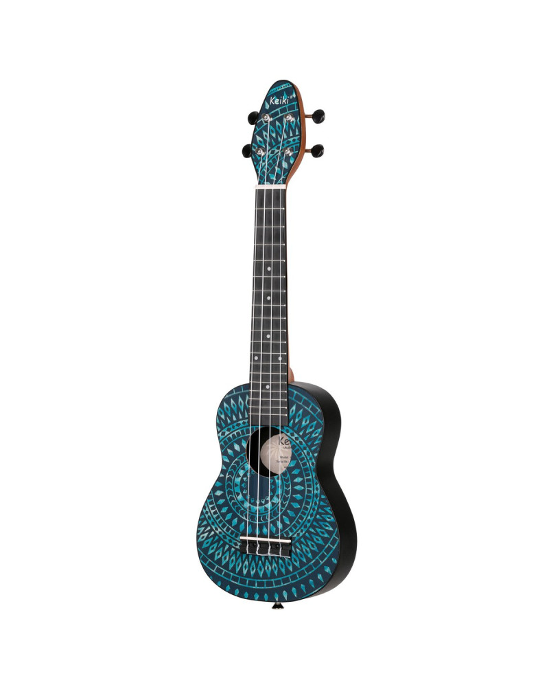 KEIKI K2 Series Superscale Soprano Ukulele Set - Agathis / Blue Kaleidoscope