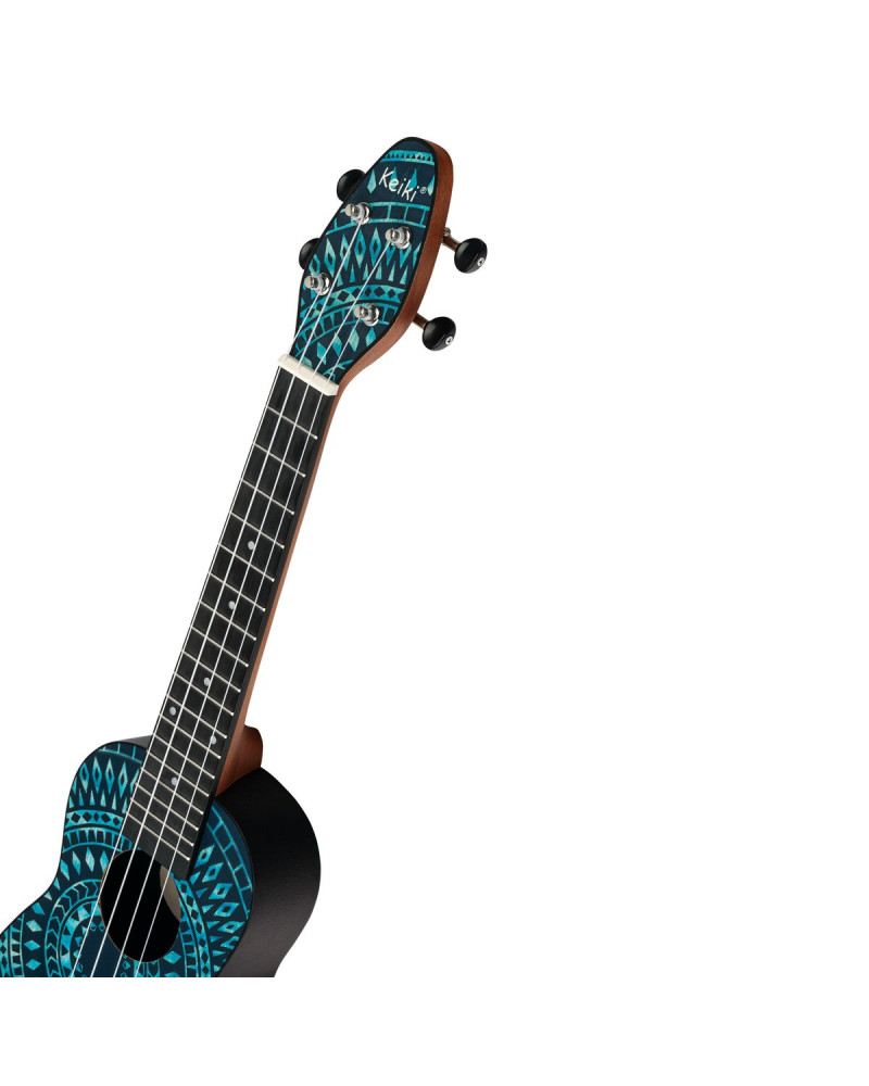 KEIKI K2 Series Superscale Soprano Ukulele Set - Agathis / Blue Kaleidoscope