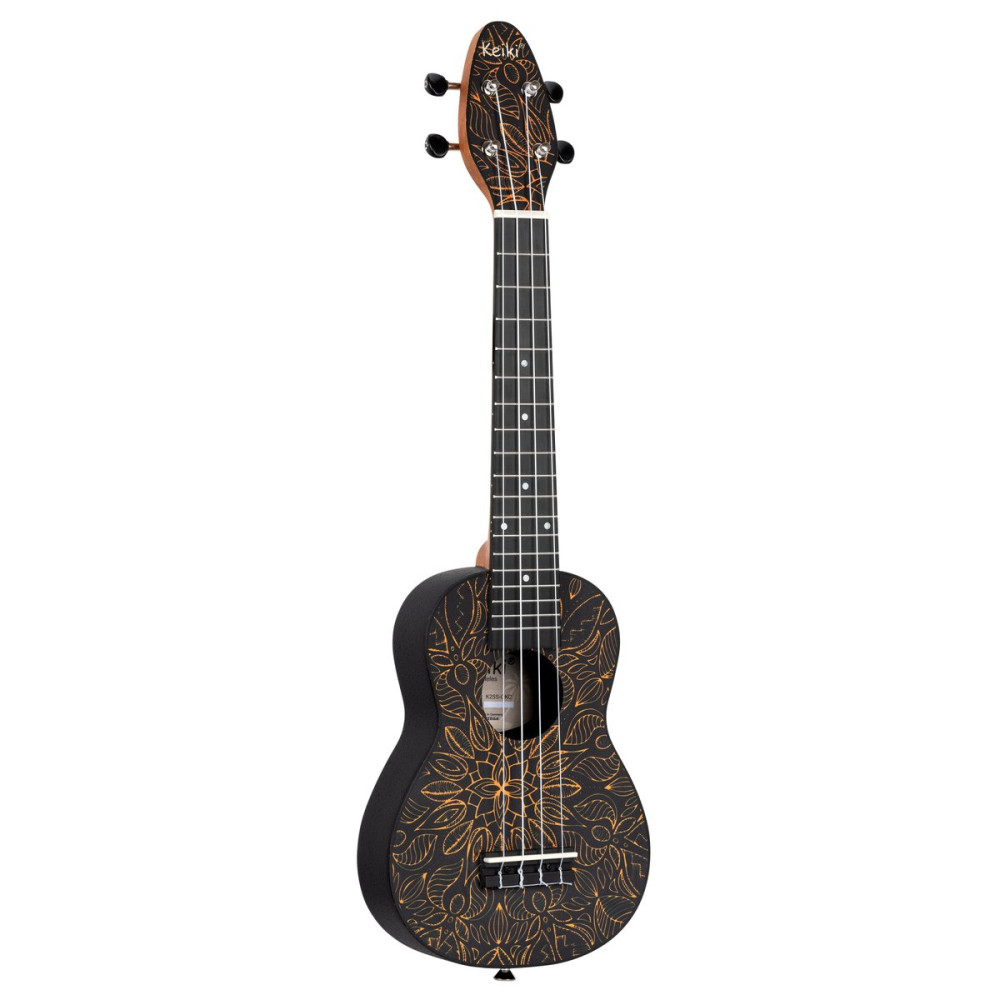 KEIKI K2 Series Superscale Soprano Ukulele Set - Agathis / Orange Kaleidoscope