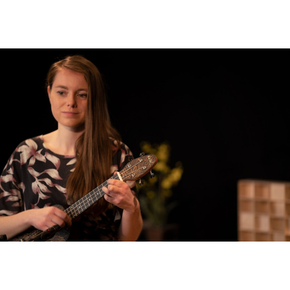 KEIKI K2 Series Superscale Soprano Ukulele Set - Agathis / Orange Kaleidoscope