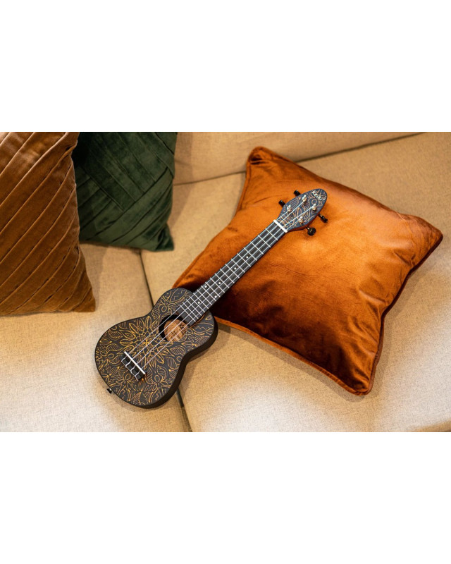 KEIKI K2 Series Superscale Soprano Ukulele Set - Agathis / Orange Kaleidoscope