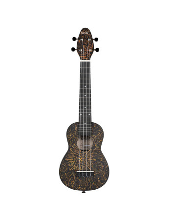 KEIKI K2 Series Superscale Soprano Ukulele Set - Agathis / Orange Kaleidoscope
