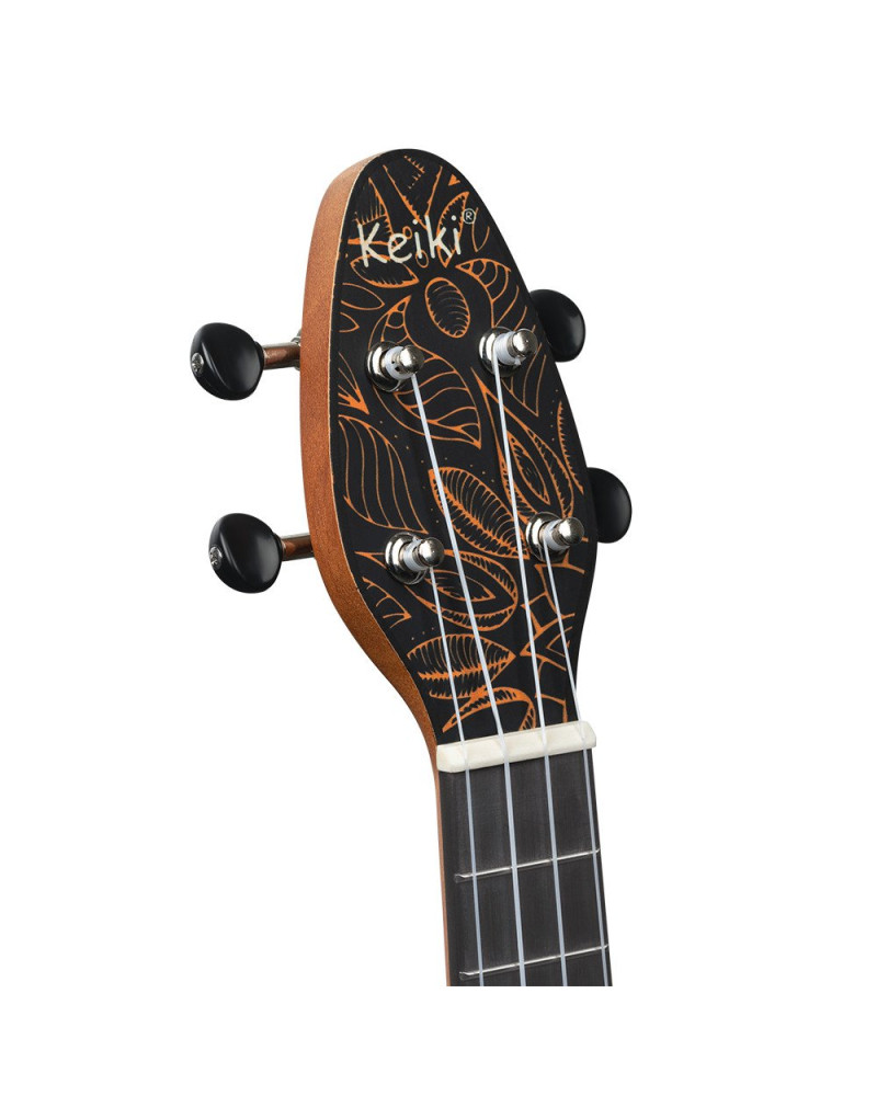 KEIKI K2 Series Superscale Soprano Ukulele Set - Agathis / Orange Kaleidoscope