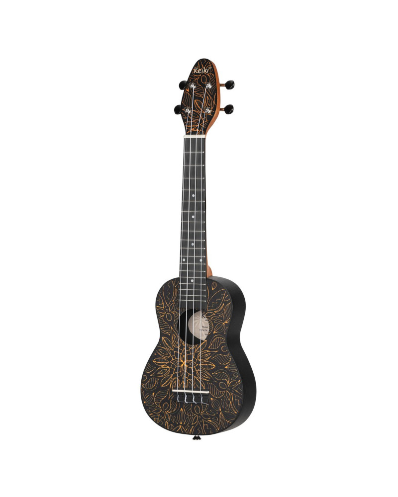 KEIKI K2 Series Superscale Soprano Ukulele Set - Agathis / Orange Kaleidoscope