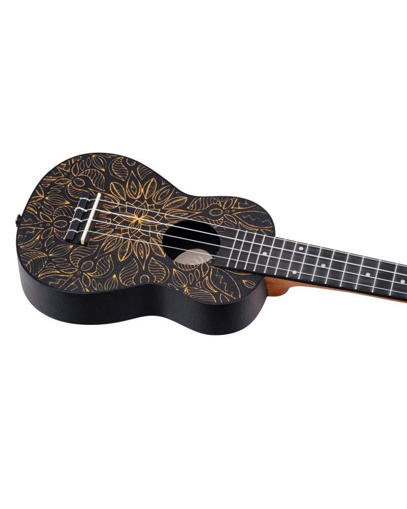 KEIKI K2 Series Superscale Soprano Ukulele Set - Agathis / Orange Kaleidoscope