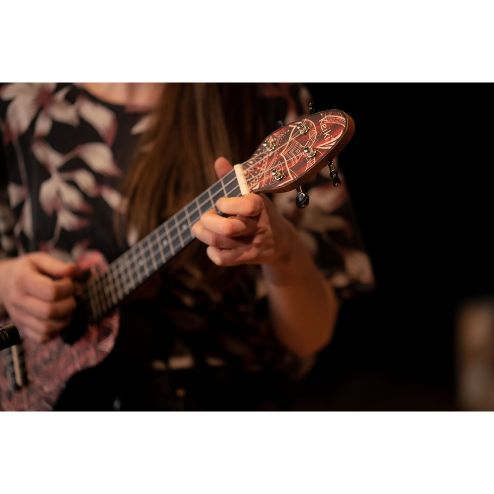 KEIKI K2 Series Superscale Soprano Ukulele Set - Agathis / Red Kaleidoscope