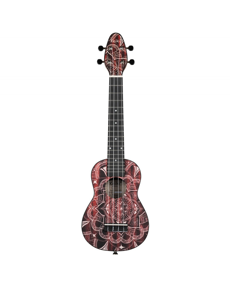 KEIKI K2 Series Superscale Soprano Ukulele Set - Agathis / Red Kaleidoscope