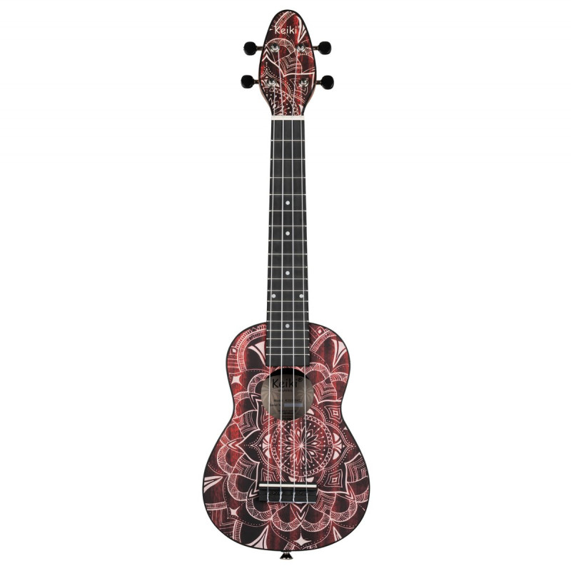 KEIKI K2 Series Superscale Soprano Ukulele Set - Agathis / Red Kaleidoscope