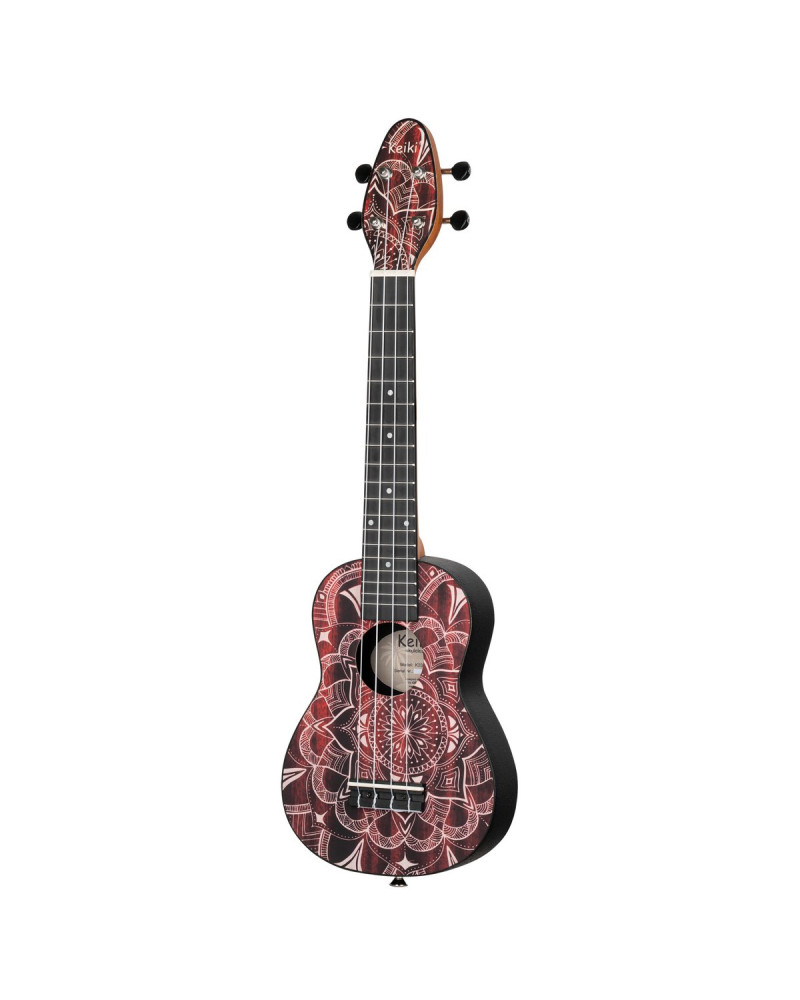 KEIKI K2 Series Superscale Soprano Ukulele Set - Agathis / Red Kaleidoscope