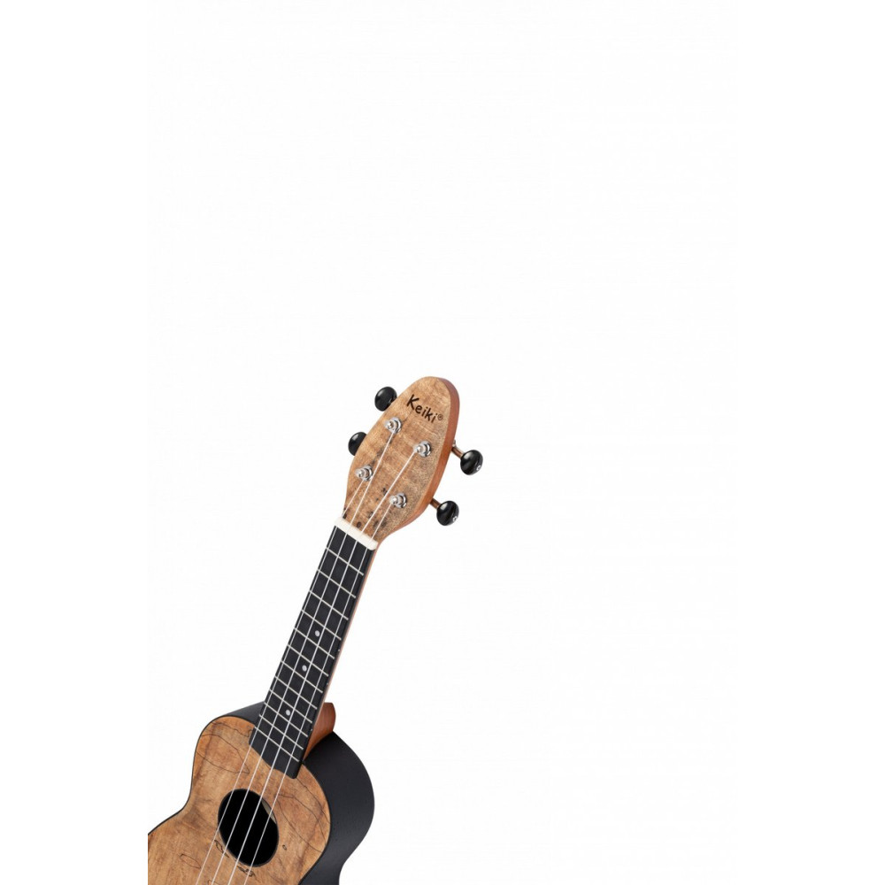 KEIKI K3 Series Soprano Ukulele Lefty Set - Spalted Maple / ABS