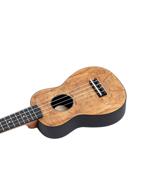 KEIKI K3 Series Soprano Ukulele Lefty Set - Spalted Maple / ABS