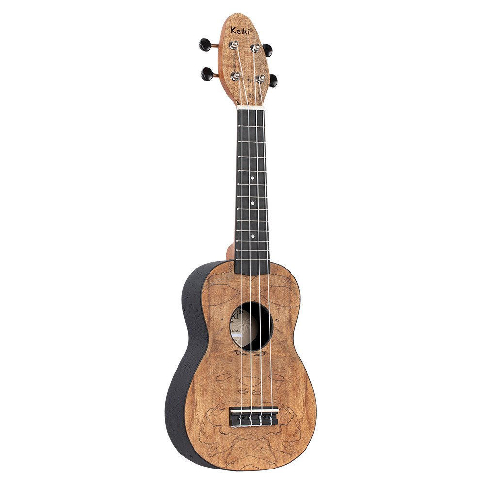 KEIKI K3 Series Soprano Ukulele Lefty Set - Spalted Maple / ABS