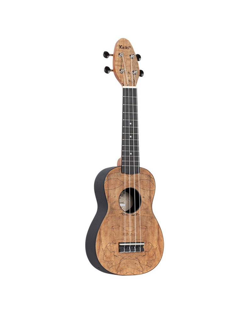 KEIKI K3 Series Soprano Ukulele Lefty Set - Spalted Maple / ABS