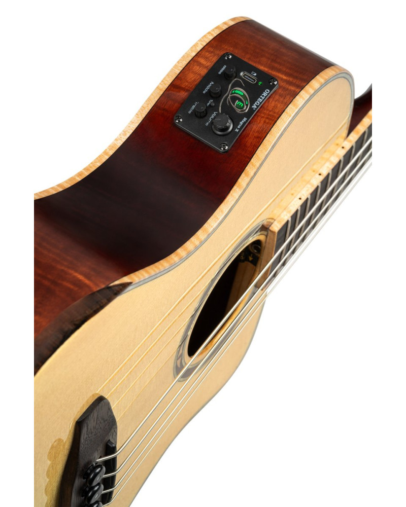 Ortega KT-WALKER-V3 Ken Taylor Signature Series Acoustic Bass 4-String - Natural + Gig Bag