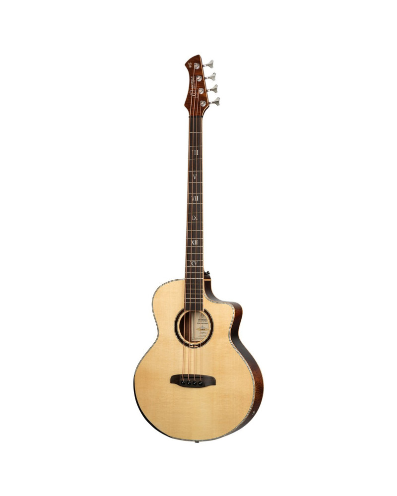 Ortega KTSM2-4 Ken Taylor Signature Series Acoustic Bass 4-String - Natural + Gig Bag