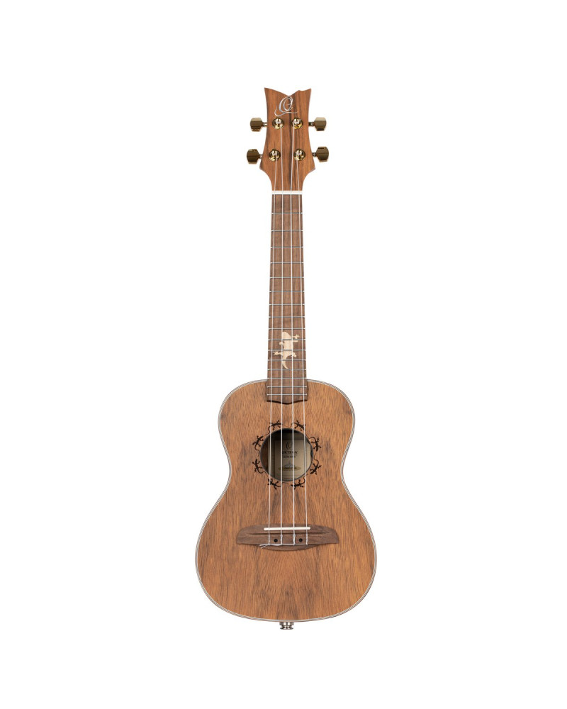 Ortega LIZARD-CC-GBL Lizard Series Concert Ukulele 4 String Lefty - Paldao Natural + Bag