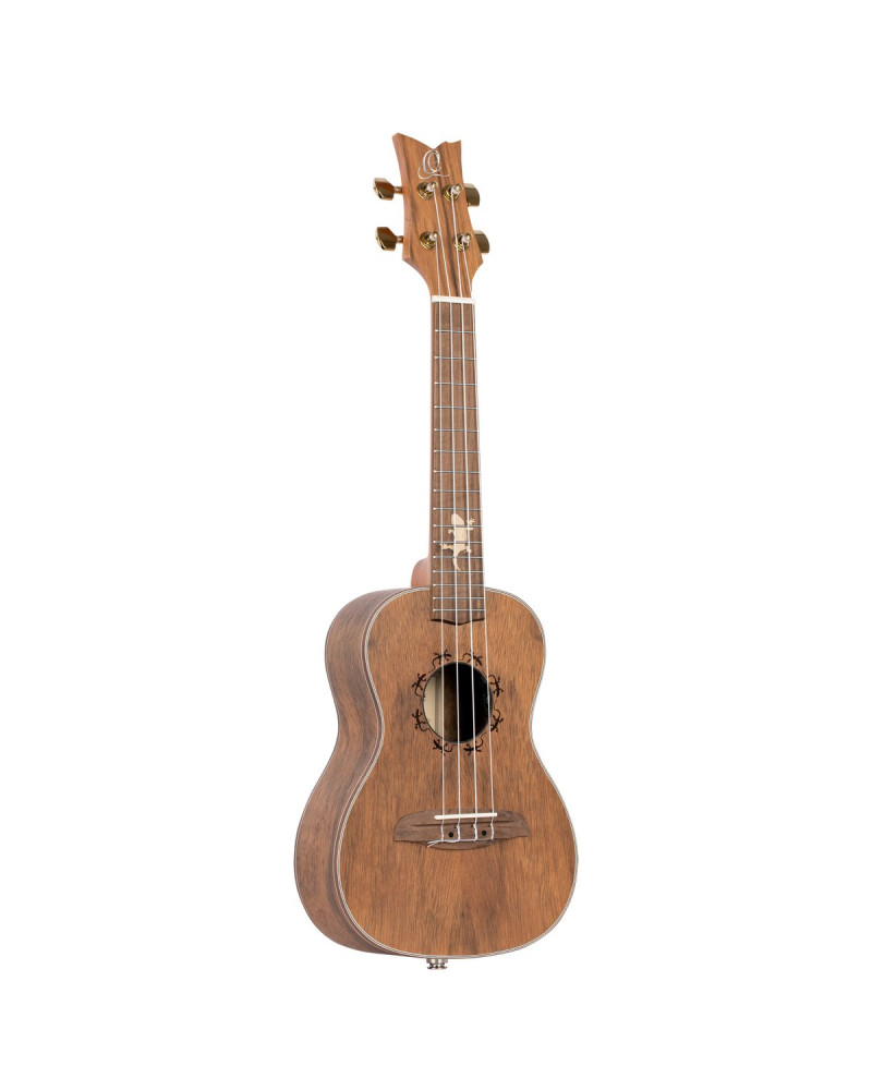 Ortega LIZARD-CC-GBL Lizard Series Concert Ukulele 4 String Lefty - Paldao Natural + Bag