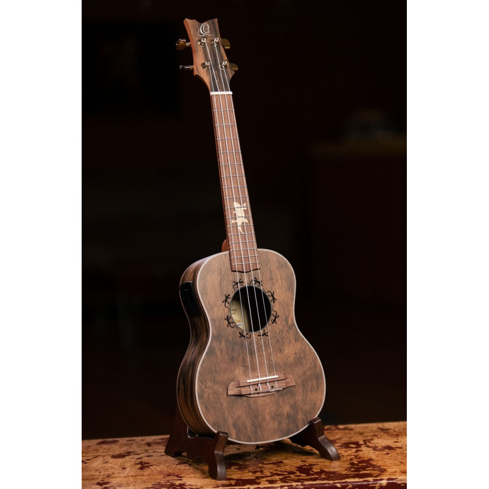 Ortega LIZARD-TE-GB Lizard Series Tenor Ukulele 4 String - Paldao Natural + Bag