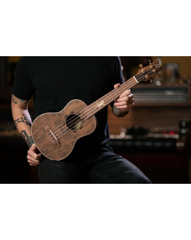 Ortega LIZARD-TE-GB Lizard Series Tenor Ukulele 4 String - Paldao Natural + Bag