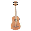 Ortega LIZZY-BS-GB-L Lizard Series Short Scale Uke Bass 4 String Lefty - Acacia Natural + Bag