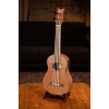 Ortega LIZZY-BS-GB-L Lizard Series Short Scale Uke Bass 4 String Lefty - Acacia Natural + Bag
