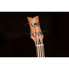 Ortega LIZZY-BSFL-GB Lizard Series Short Scale Fretless Uke Bass 4 String - Mahogany Natural + Bag