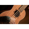 Ortega LIZZY-BSFL-GB Lizard Series Short Scale Fretless Uke Bass 4 String - Mahogany Natural + Bag