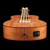 Ortega LIZZY-BSFL-GB Lizard Series Short Scale Fretless Uke Bass 4 String - Mahogany Natural + Bag