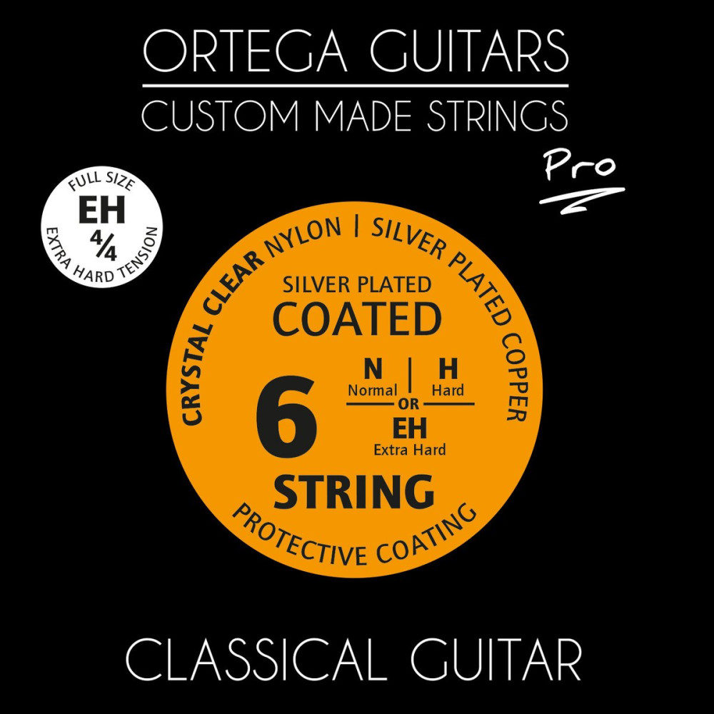 Ortega NYP44EH Custom Made Strings Pro 4/4 Scale - Classical Guitar 6 String