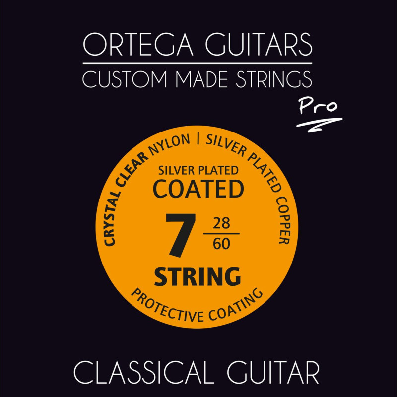 Ortega NYP7 Custom Made Strings Pro - Classical Guitar 7 String