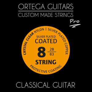 Ortega NYP8 Custom Made Strings Pro - Classical Guitar 8 String