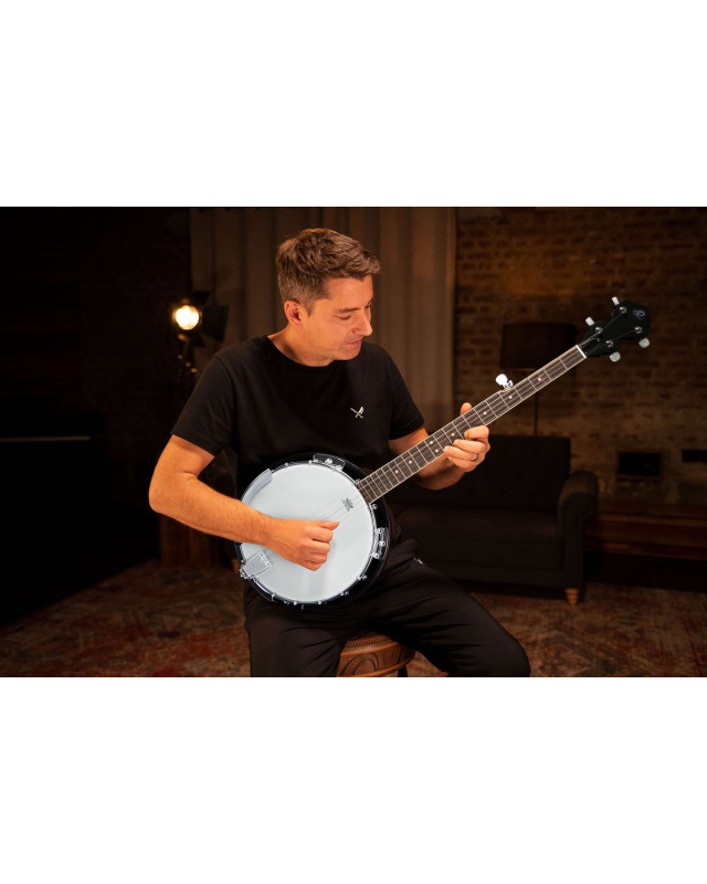 Ortega OBJ150-WB Americana Series Banjo 5 String - Mahogany Satin Whiskey Burst