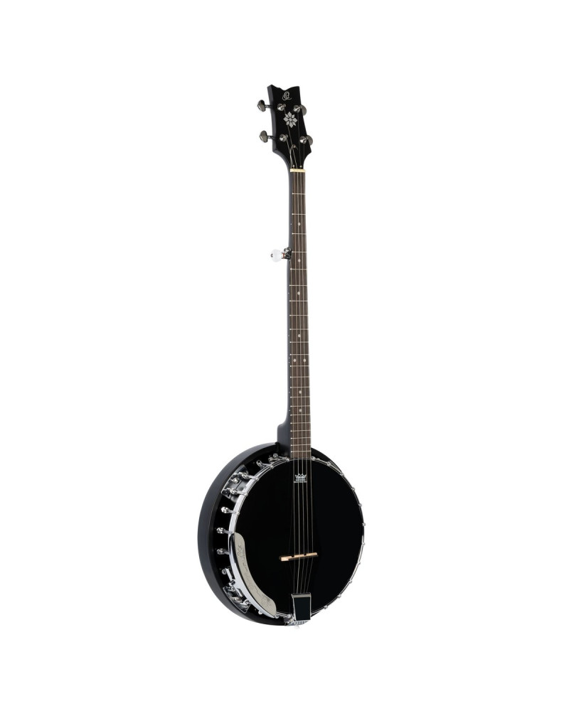 Ortega OBJ250-SBK Raven Series Banjo 5 String - Mahogany Black + Bag