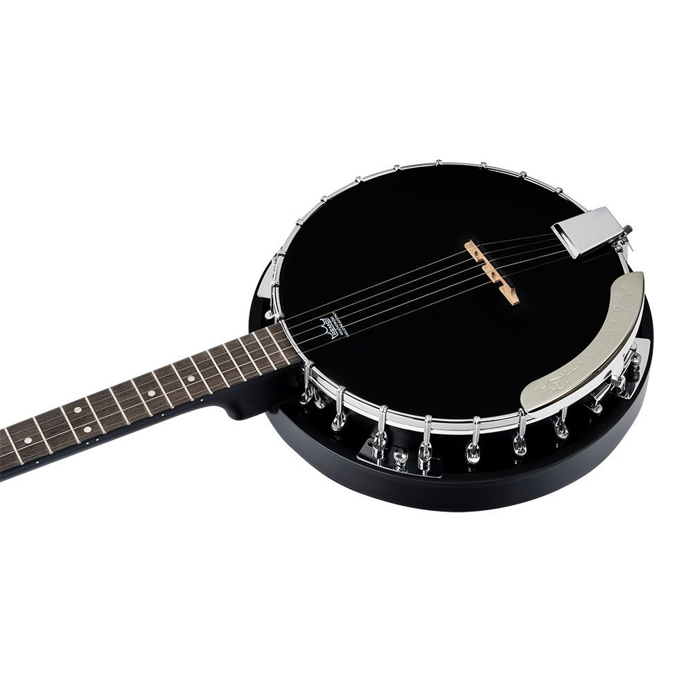 Ortega OBJ250-SBK Raven Series Banjo 5 String - Mahogany Black + Bag